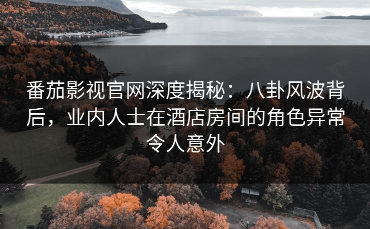 番茄影视官网深度揭秘：八卦风波背后，业内人士在酒店房间的角色异常令人意外